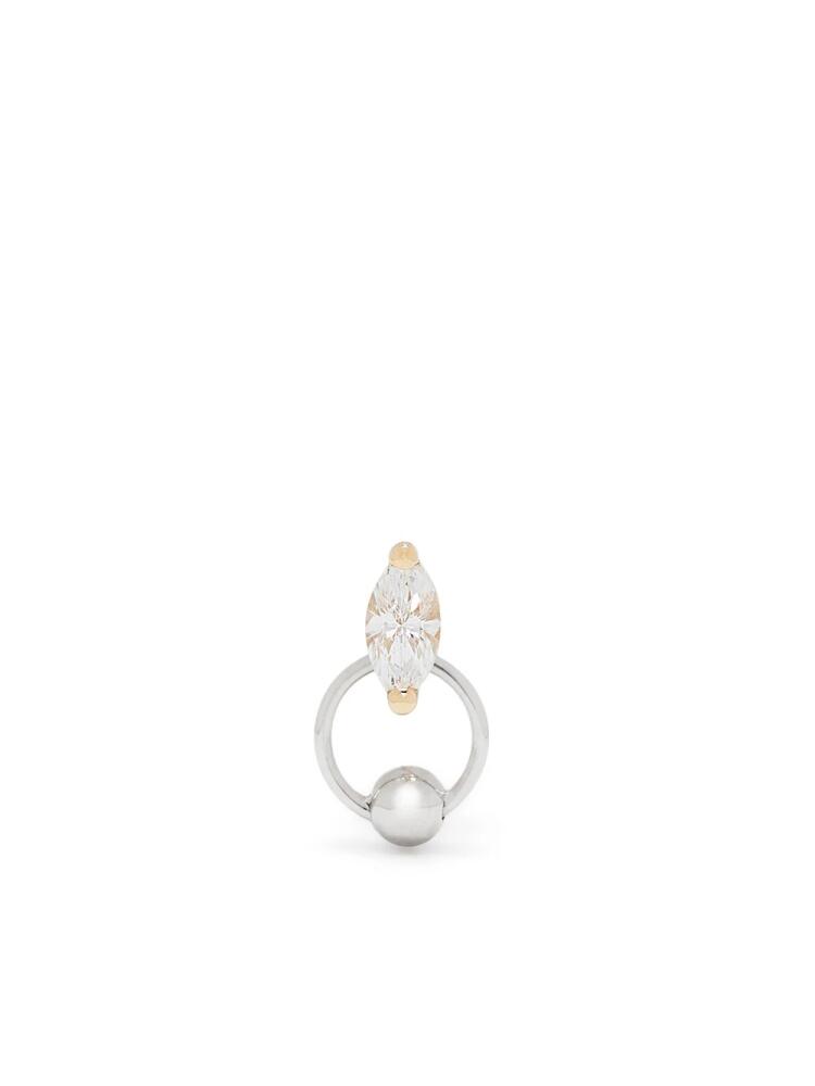 Delfina Delettrez 18kt yellow gold diamond Two in One piercing earring Cover