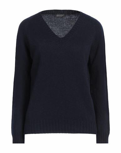 Aragona Woman Sweater Midnight blue Wool, Cashmere Cover