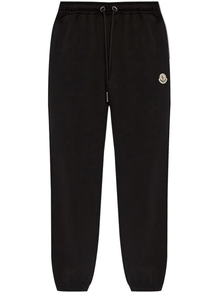 Moncler logo-patch cotton track pants - Black Cover