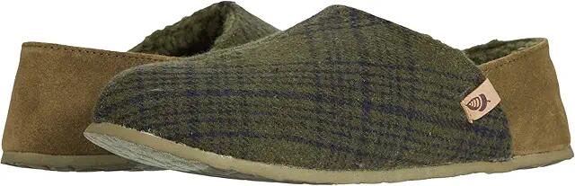 Acorn Parker Plaid Hoodback (Olive Plaid) Men's Slippers Cover