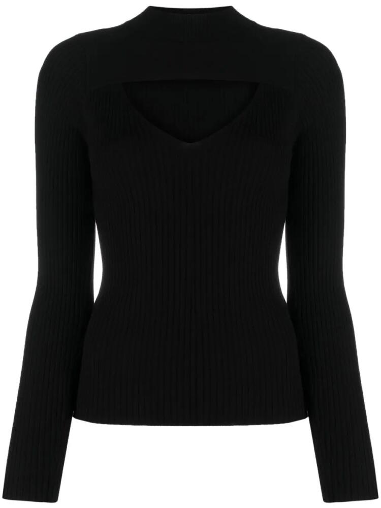 LIU JO cut-out ribbed jumper - Black Cover