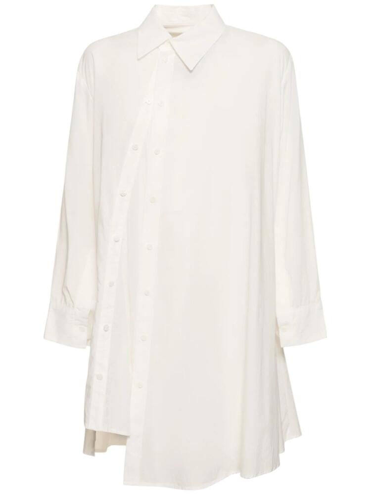 YOHJI YAMAMOTO Cotton Voile Asymmetric Buttoned Shirt Cover