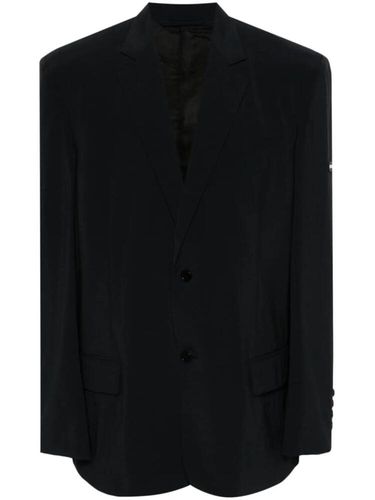 Balenciaga logo-patch blazer - Black Cover