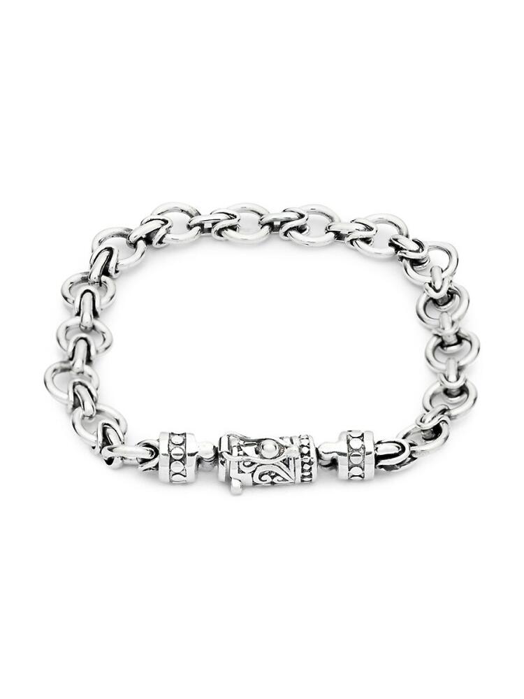 Eli Pebble Men's Sterling Silver Chain Bracelet Cover