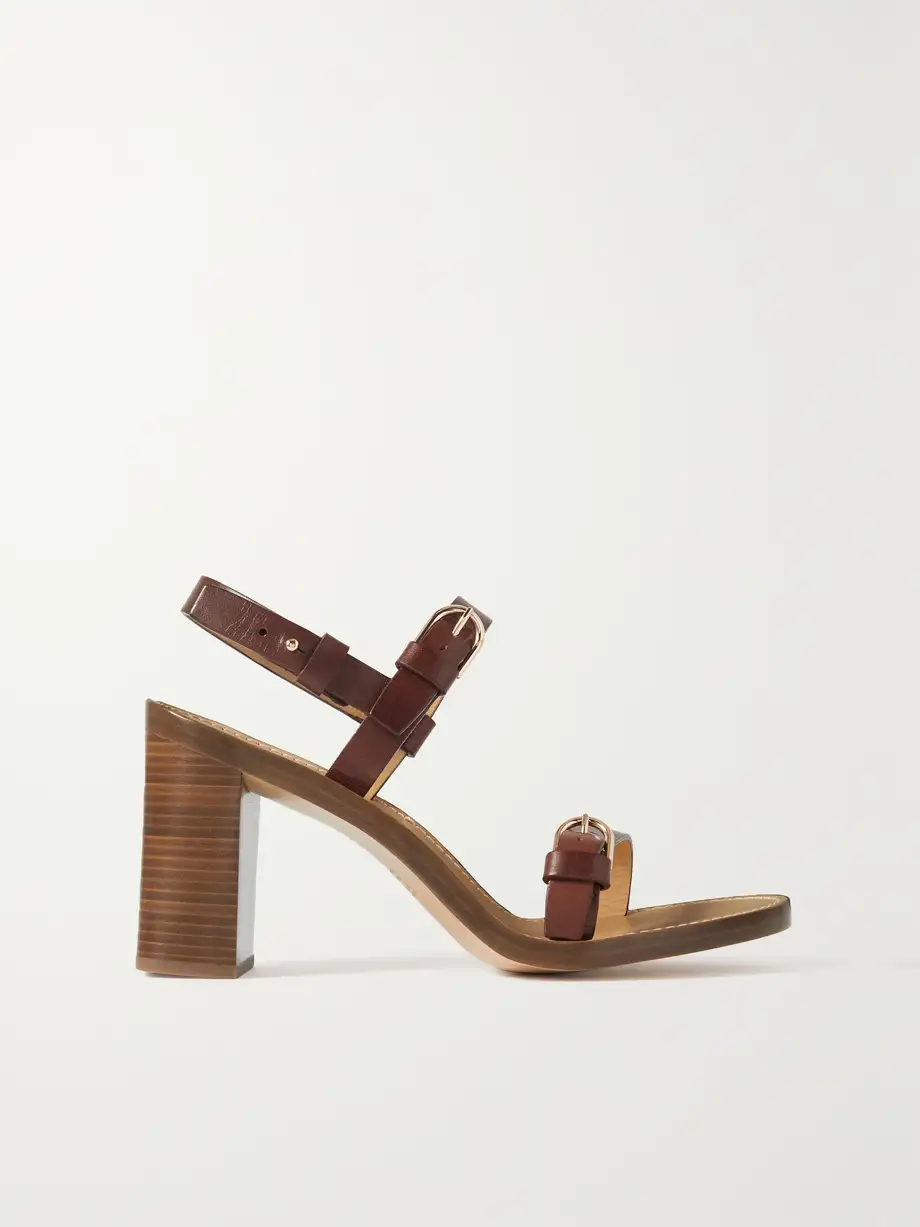 Gabriela Hearst - Miraya Buckled Leather Slingback Sandals - Brown Cover