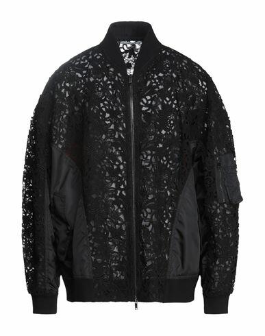 Valentino Garavani Man Jacket Black Cotton, Polyester, Polyamide Cover