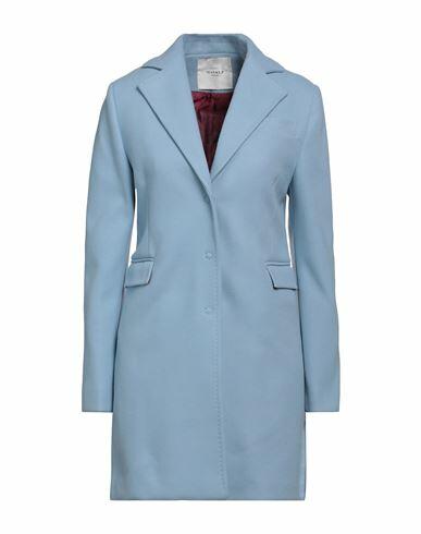 Markup Woman Coat Sky blue Polyester Cover