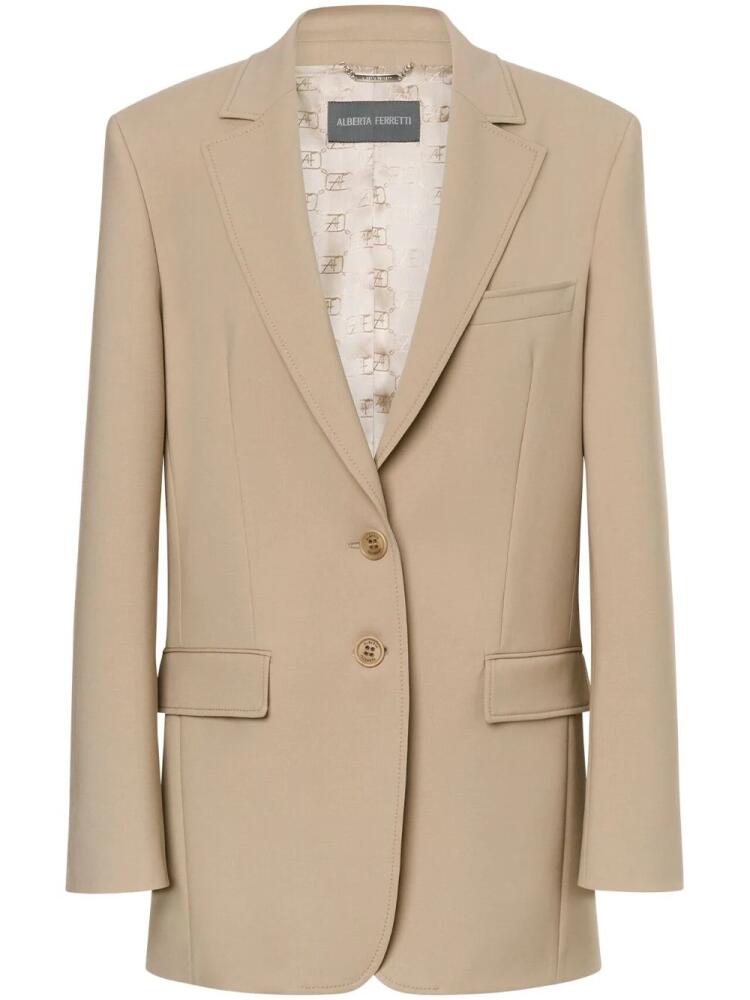 Alberta Ferretti notched-lapels single-breasted blazer - Neutrals Cover