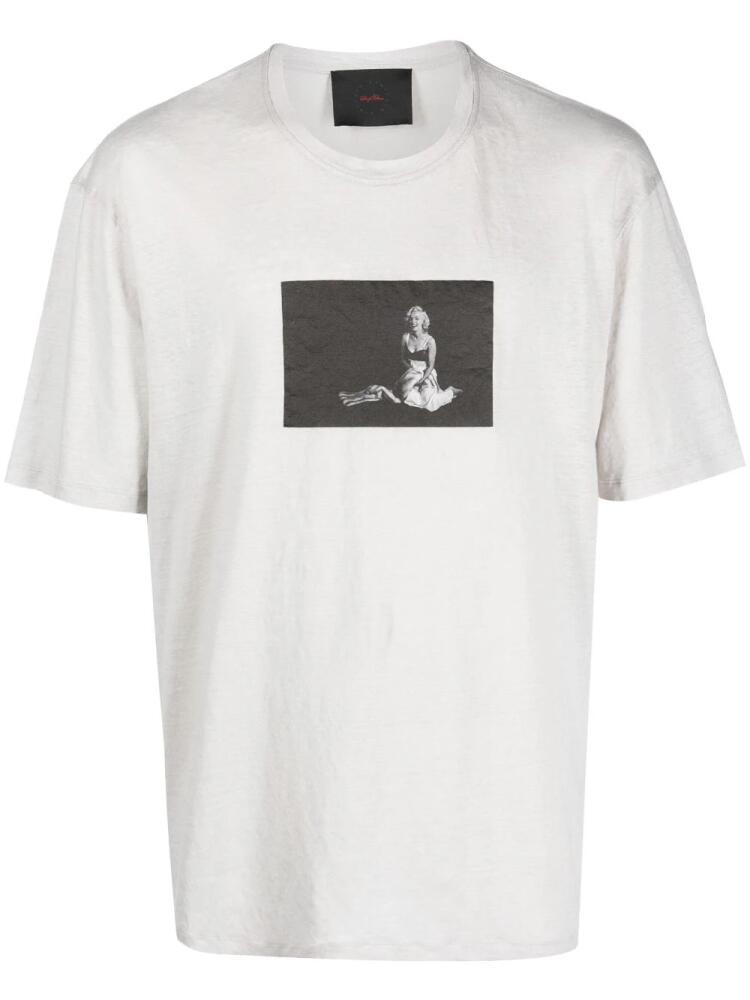 Limitato photograph-print cotton T-shirt - Grey Cover