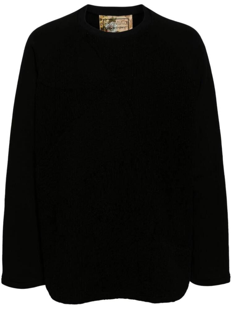 By Walid crew-neck cotton jumper - Black Cover