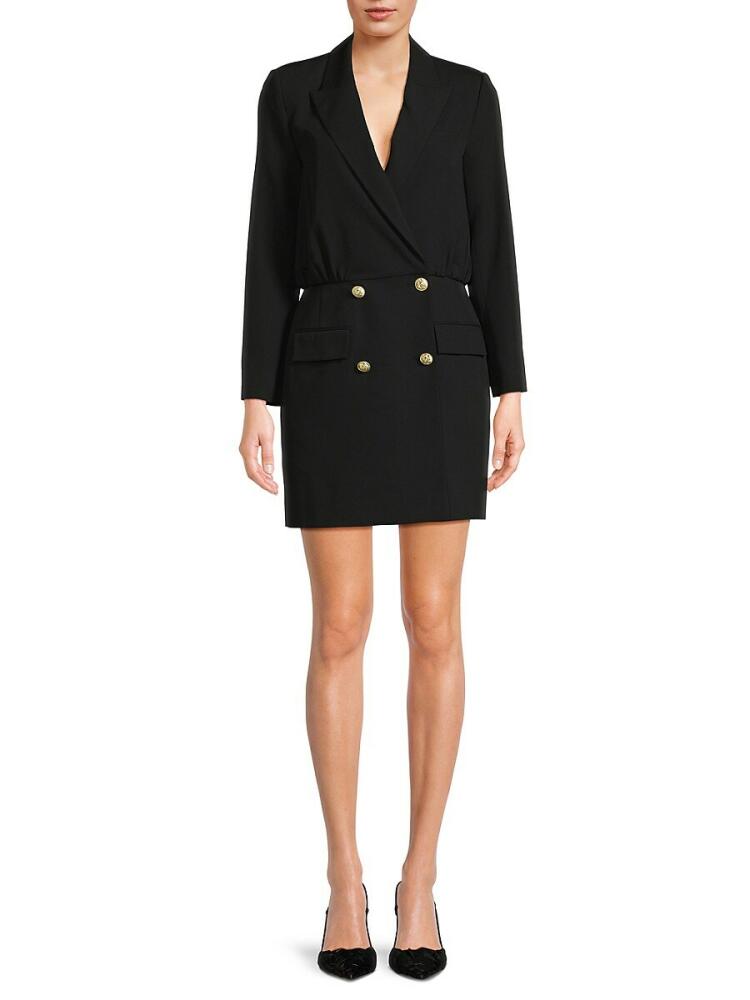 Derek Lam 10 Crosby Women's Chiara Peaked Lapel Mini Blazer Dress - Black Cover