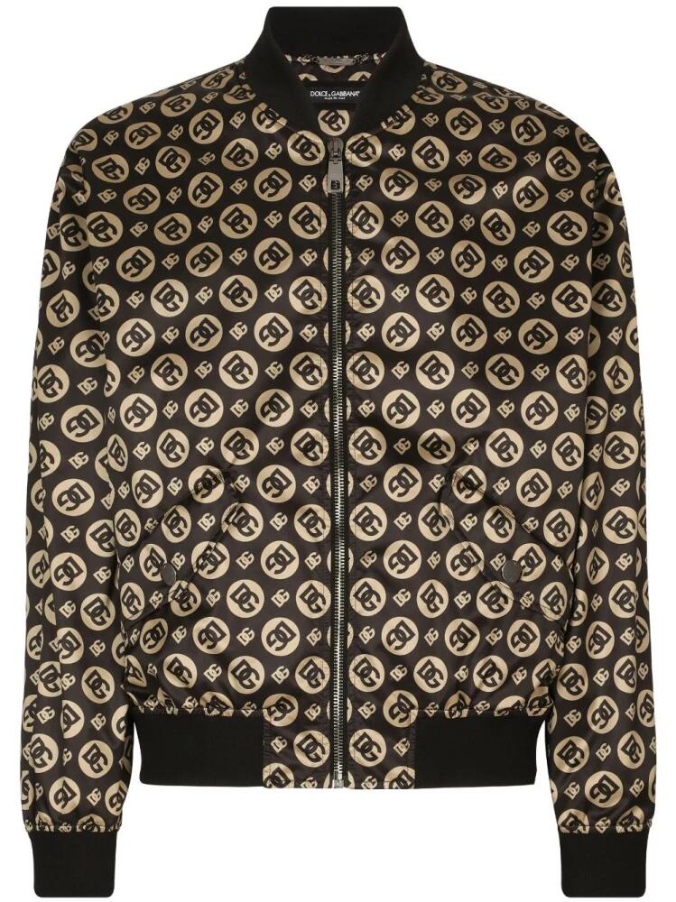 Dolce & Gabbana logo-print bomber jacket - Brown Cover