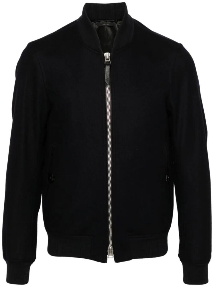 TOM FORD wool felt bomber jacket - Blue Cover