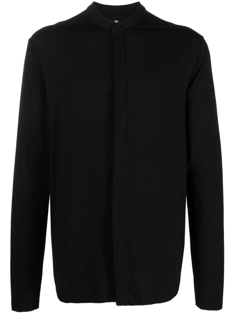 Thom Krom slim-cut band-collar shirt - Black Cover