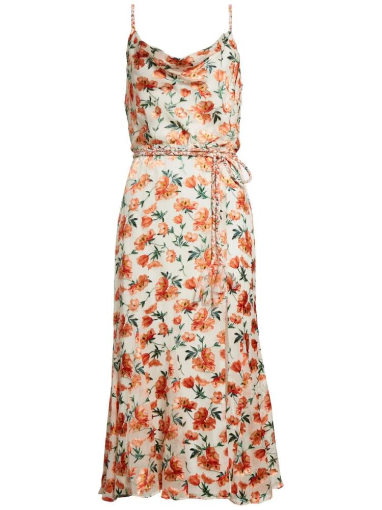 alice + olivia Lissa floral-print midi dress - Neutrals Cover