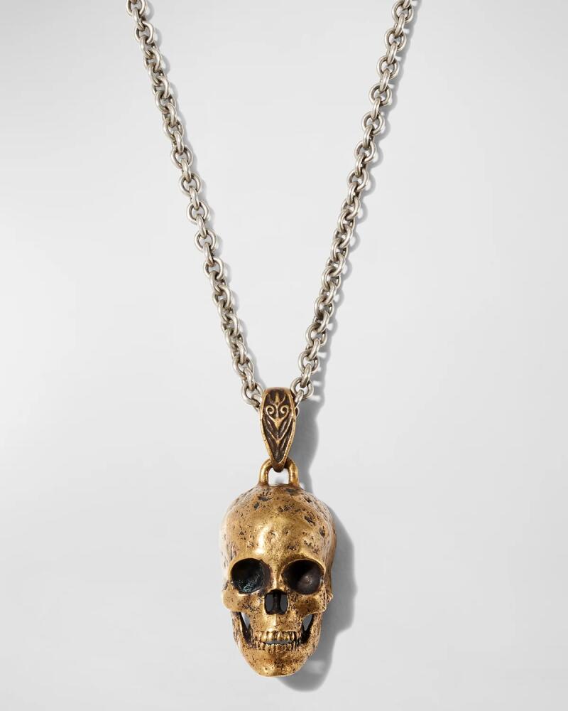 John Varvatos Men's Two-Tone Skull Pendant Necklace, 24"L Cover