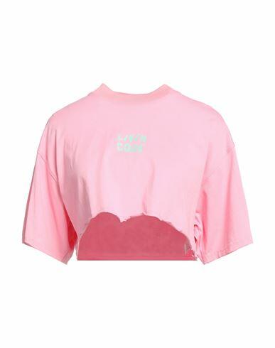 Livincool Woman T-shirt Pink Cotton Cover