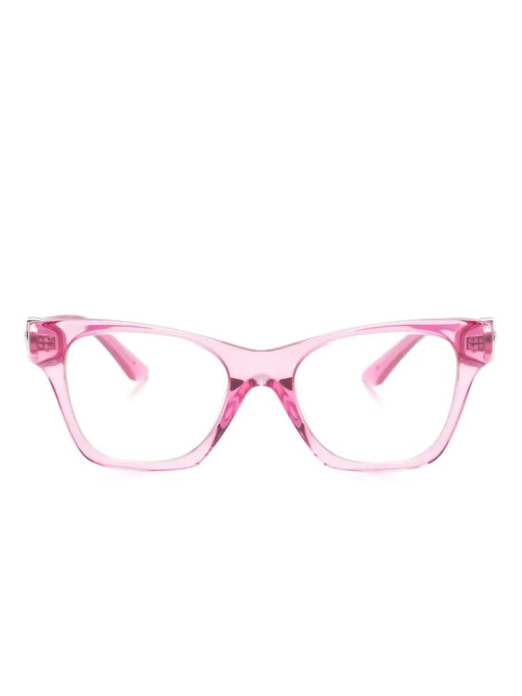 Versace Eyewear Medusa-plaque cat-eye glasses - Pink Cover