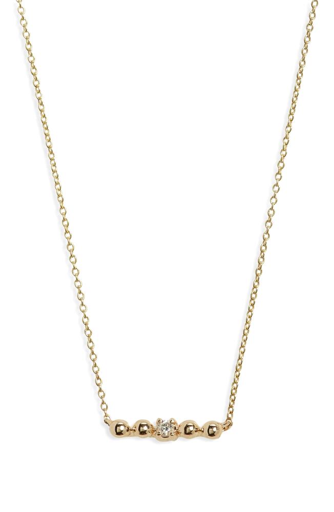 Dana Rebecca Designs Poppy Rae Diamond Bar Pendant Necklace in Yellow Gold Cover