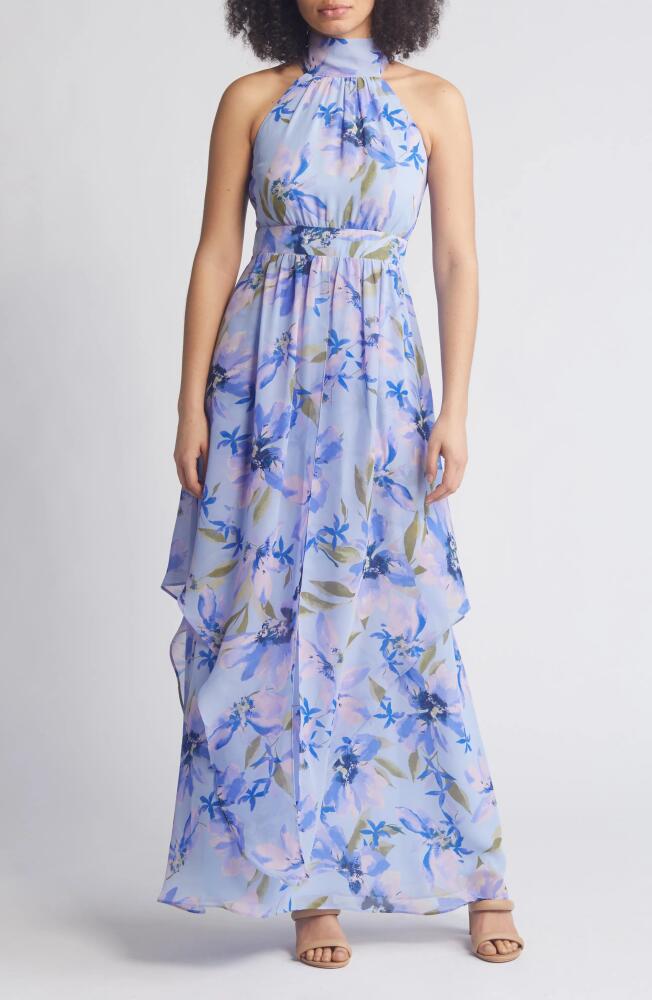 Eliza J Halter Neck Maxi Dress in Periwinkle Cover