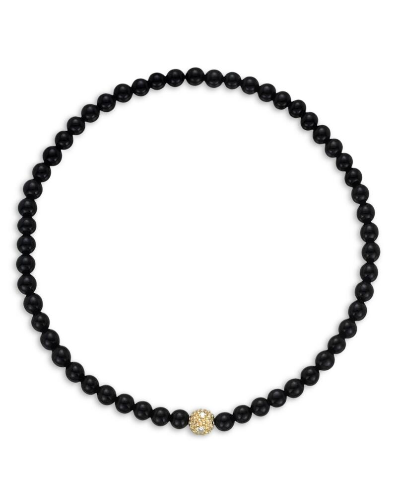 Zoe Lev 14K Yellow Gold Onyx Bead Bracelet Cover