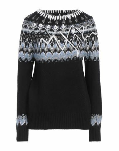 Ermanno Scervino Woman Sweater Black Wool, Cashmere, Mohair wool, Silk, Alpaca wool Cover