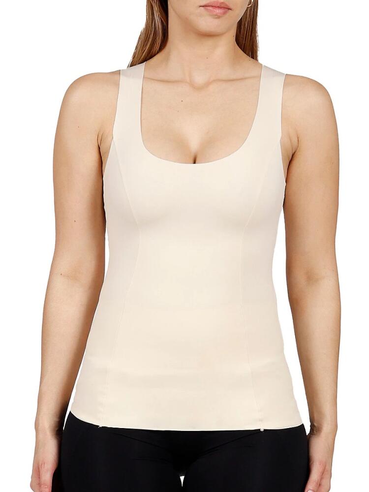 Rene Ruiz Collection Women's Tightening Tank Top - Beige Cover