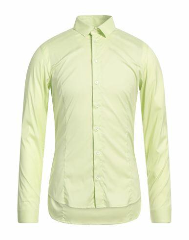 Patrizia Pepe Man Shirt Light green Cotton, Polyamide, Elastane Cover