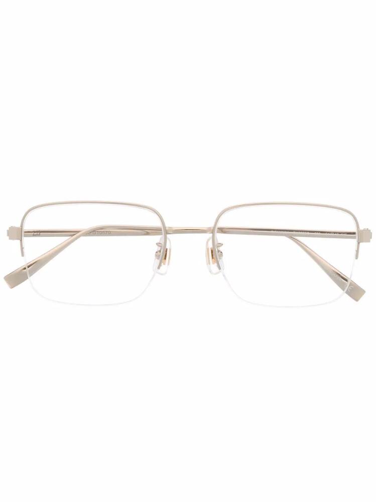 Dunhill rimless rectangular eyeglass frames - Gold Cover