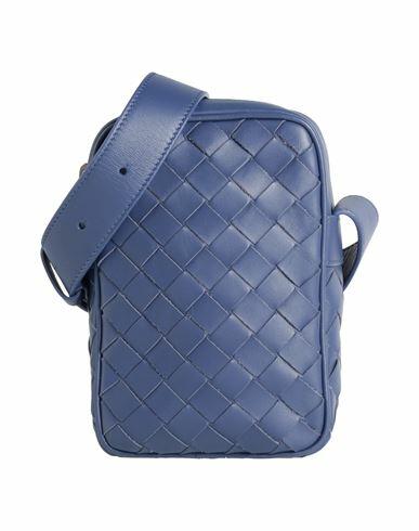 Bottega Veneta Man Cross-body bag Navy blue Leather Cover