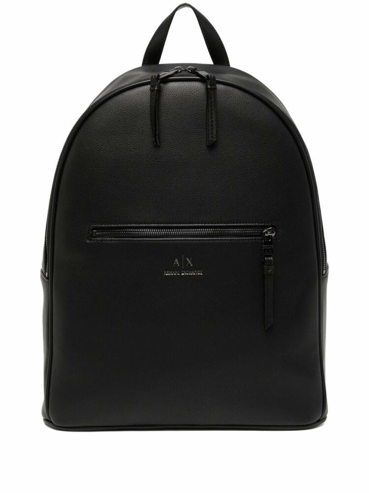 Armani Exchange zip-pocket backpack - Black Cover