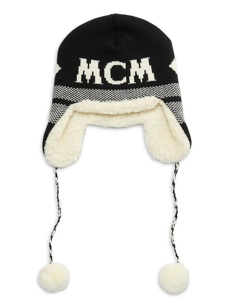 MCM Men's Logo Merino Wool Ski Beanie - Black Cover