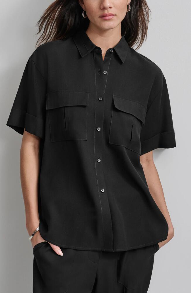 DKNY Cargo Button-Up Shirt in Black Cover