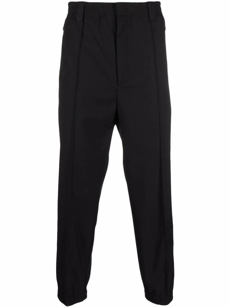 Emporio Armani cropped cotton track pants - Black Cover