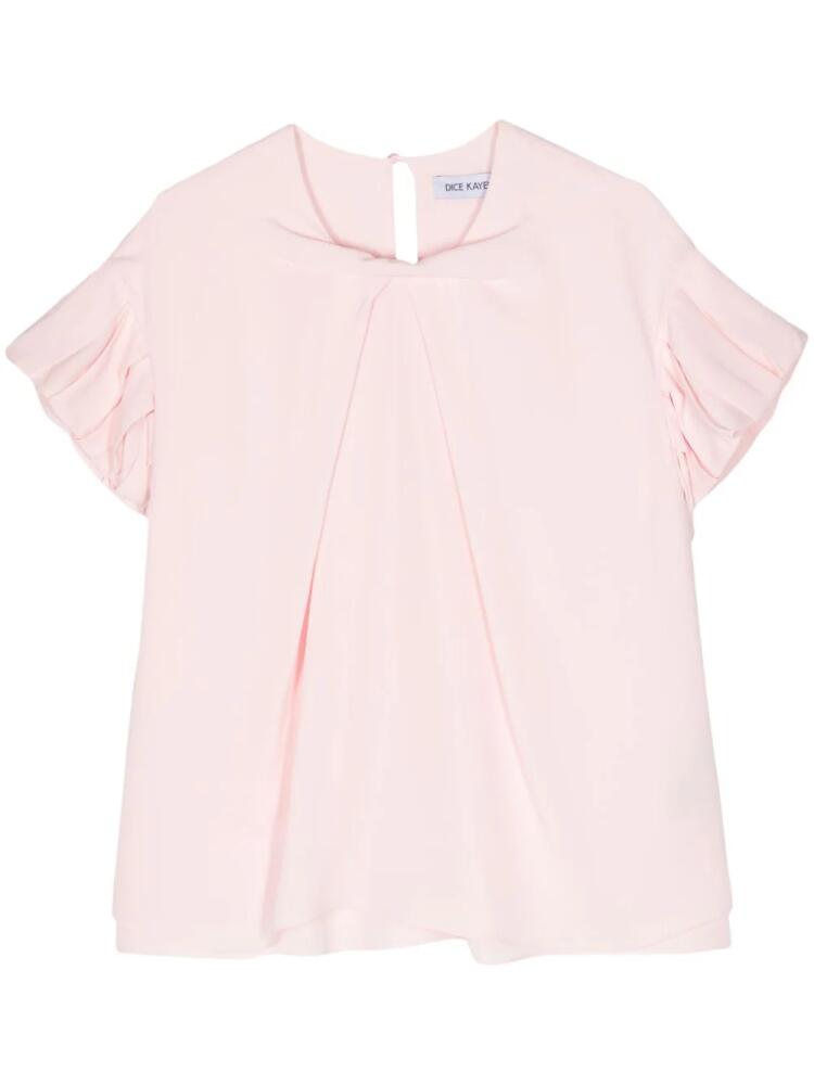 Dice Kayek ruffle-sleeve silk blouse - Pink Cover