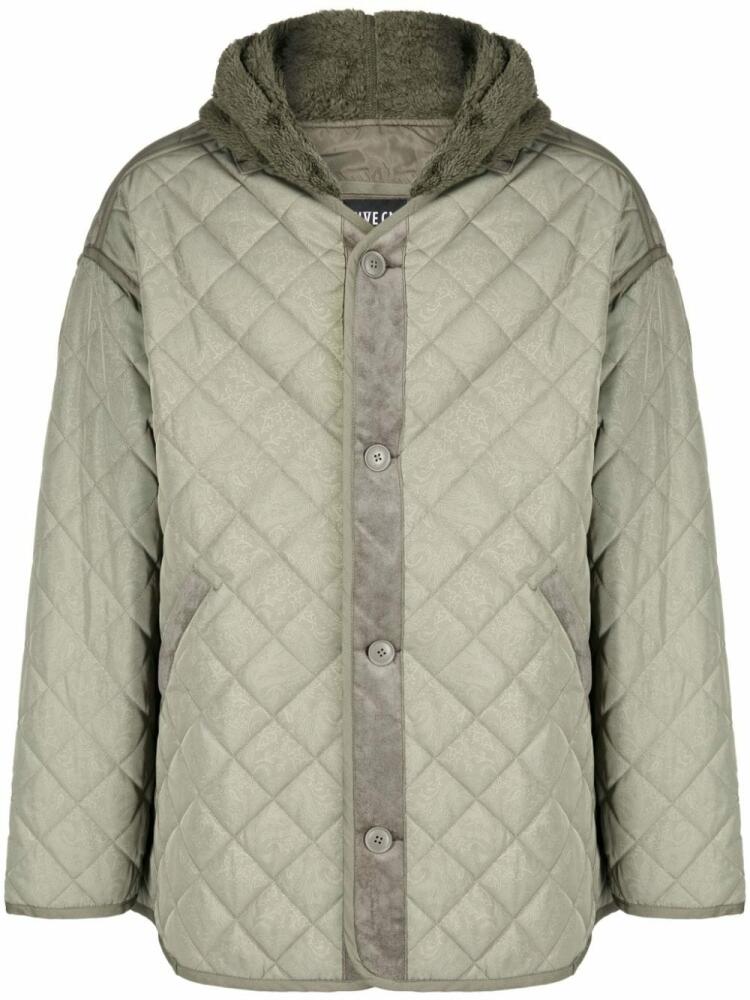 FIVE CM button-down hooded quilted jacket - Green Cover