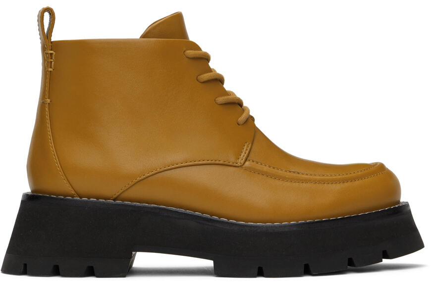 3.1 Phillip Lim Yellow Kate Short Combat Boots Cover