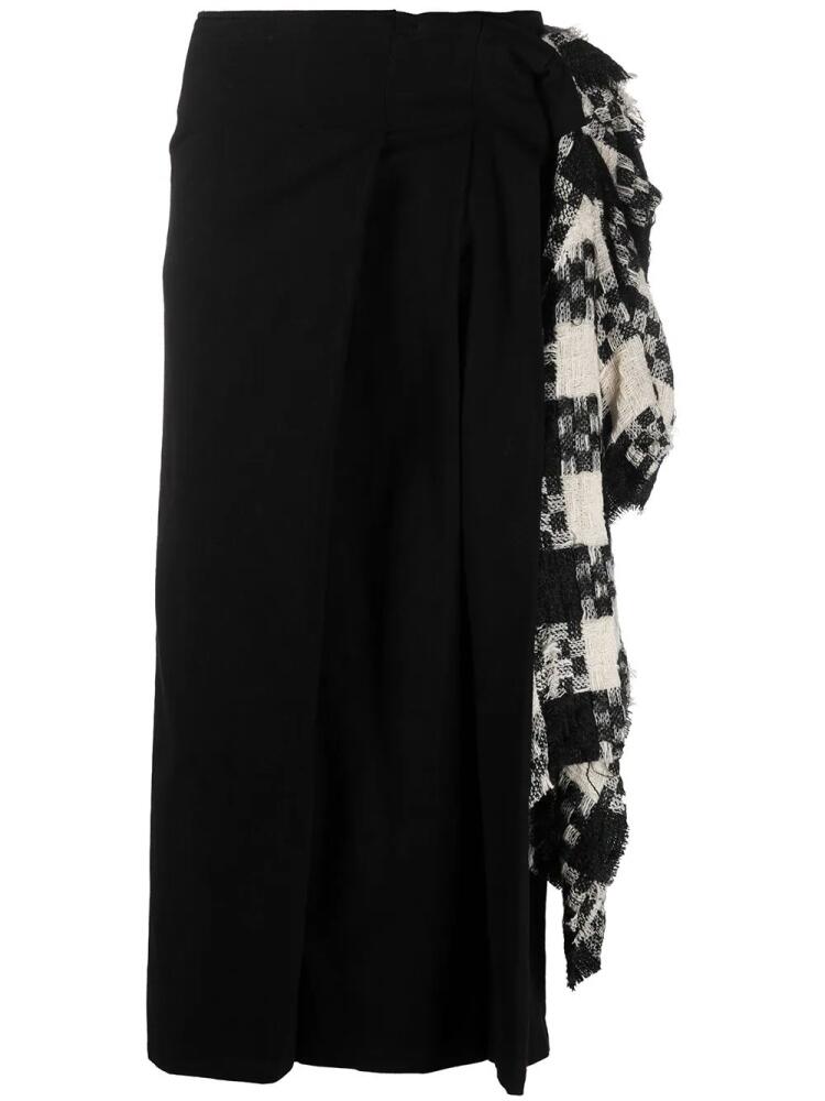 Yohji Yamamoto box-pleat wrap skirt - Black Cover