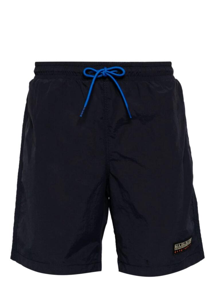 Napapijri logo-patch track shorts - Blue Cover