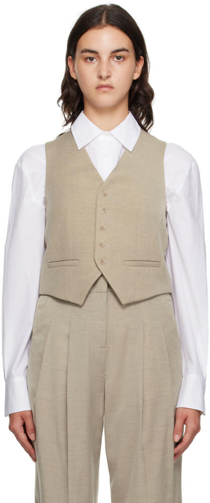 The Frankie Shop Taupe Gelso Vest Cover