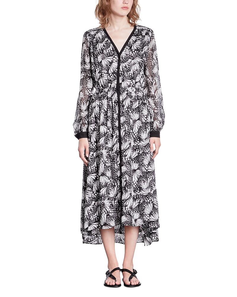 The Kooples Messy Butterfly Midi Dress Cover