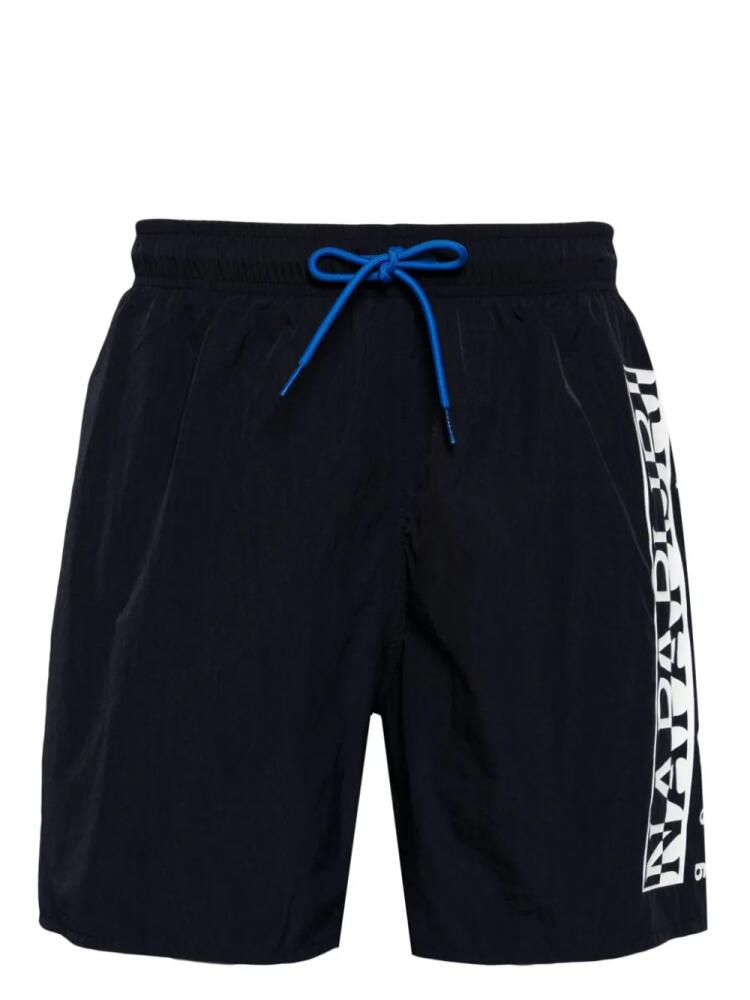 Napapijri logo-print track shorts - Blue Cover