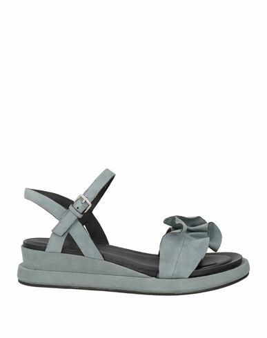 Elvio Zanon Woman Sandals Pastel blue Leather Cover