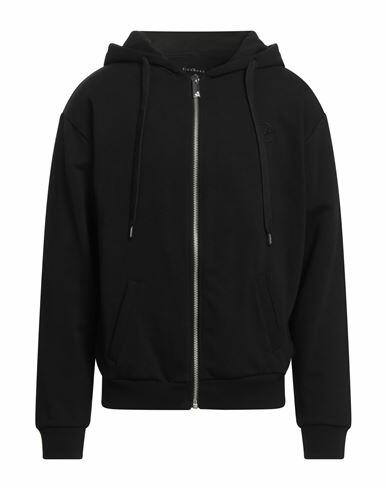 John Richmond Man Sweatshirt Black Cotton, Polyester Cover