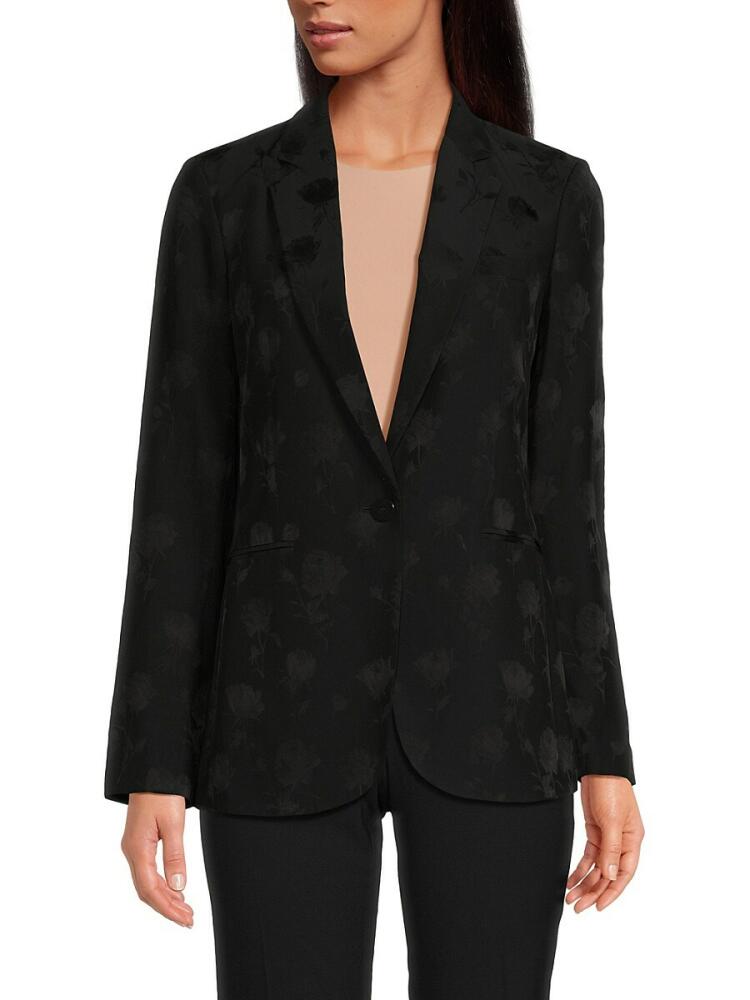 Theory Women's Grinson Floral Blazer - Black Cover