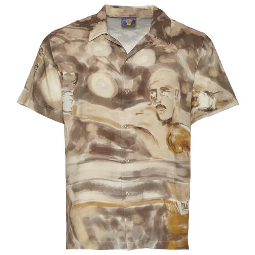 Coney Island Picnic X Everlast Watercolor Rayon Camp Shirt - Mens Green/Multi Cover