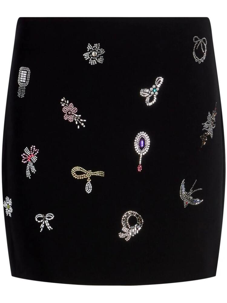 Cinq A Sept Heatset crystal-embellished skirt - Black Cover