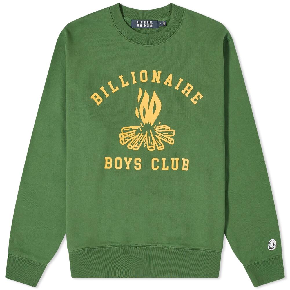 Billionaire Boys Club Men's Campfire Crew Sweat in Green Cover