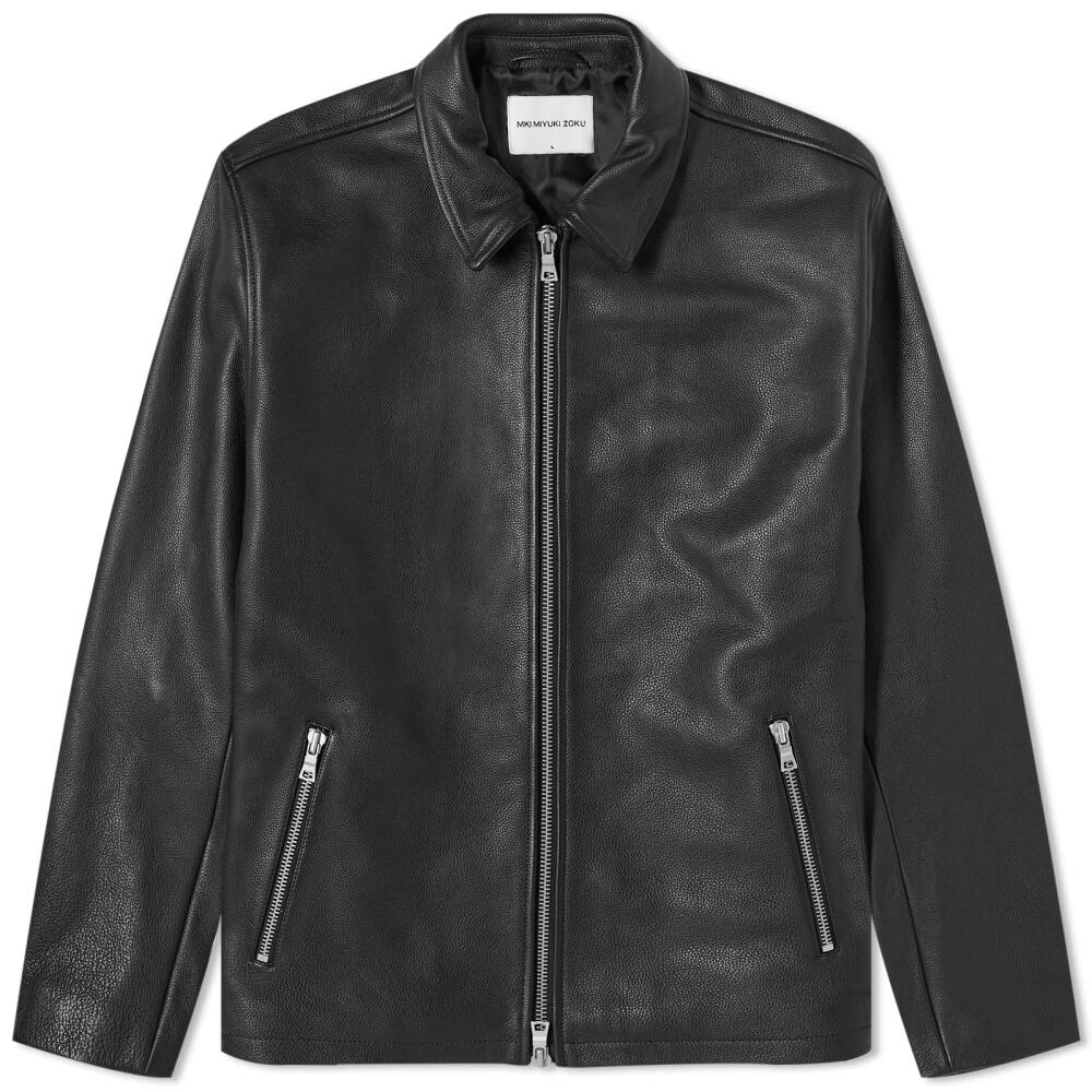 MKI Men's NDM Leather Rider Jacket in Black Cover