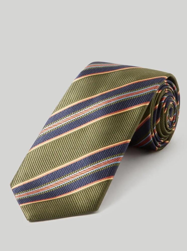 Robert Talbott Robert Multi Repp Necktie in Olive Multi Cover